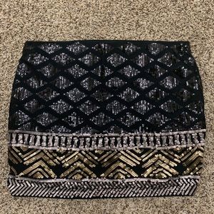 EXPRESS sequin mini skirt